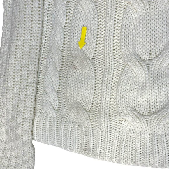 So Sweater Juniors Sz XS Pink/White Colorblock Long Sleeve Crew Neck Cable Knit - Picture 10 of 10